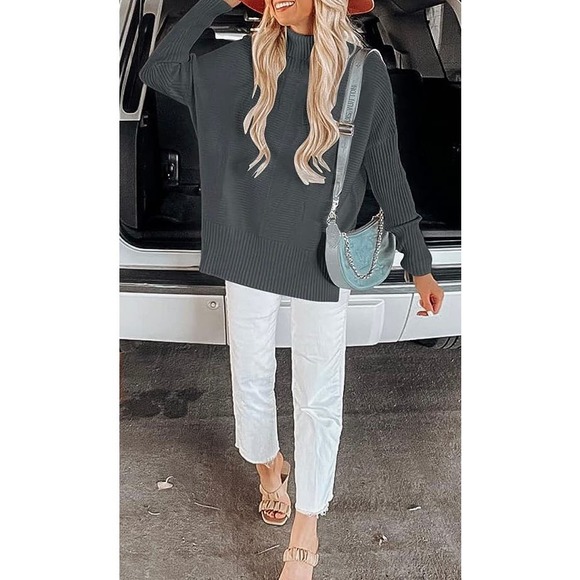 LILLUSORY Turtleneck Oversized Tunic Sweater - Size Small * wom315 - Picture 4 of 7